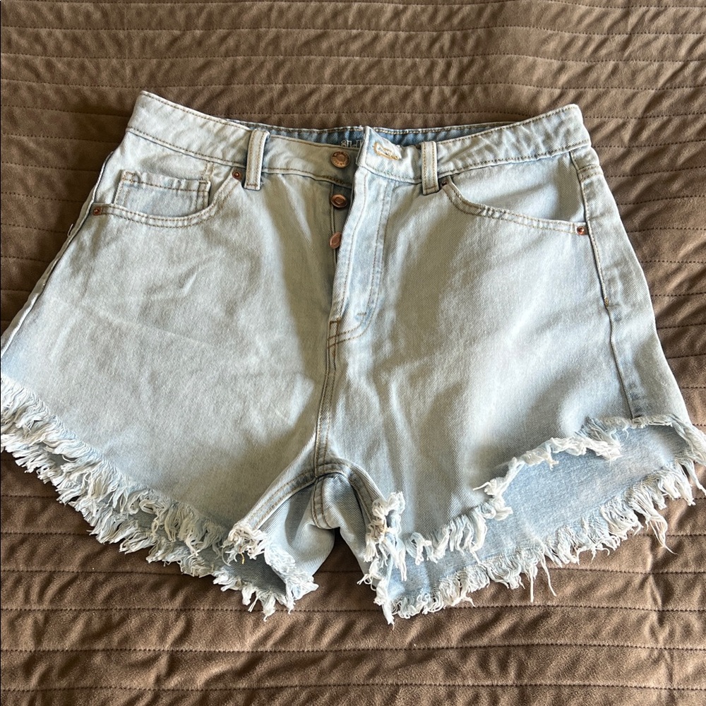 Wild Fable Light Wash Frayed Jean Shorts